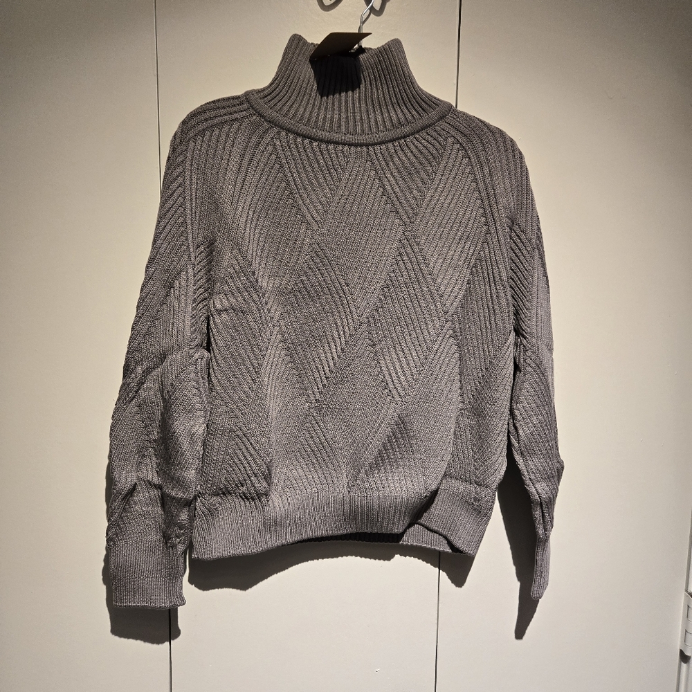 Geo Knit Turtleneck Women's Sweater